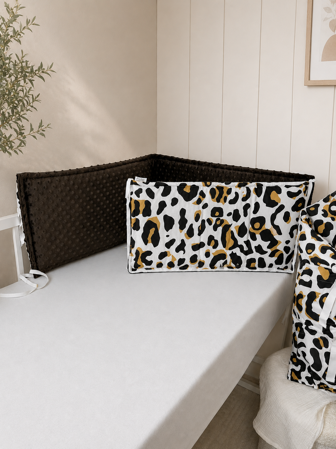 Obojstranný mantinel Leopard minky